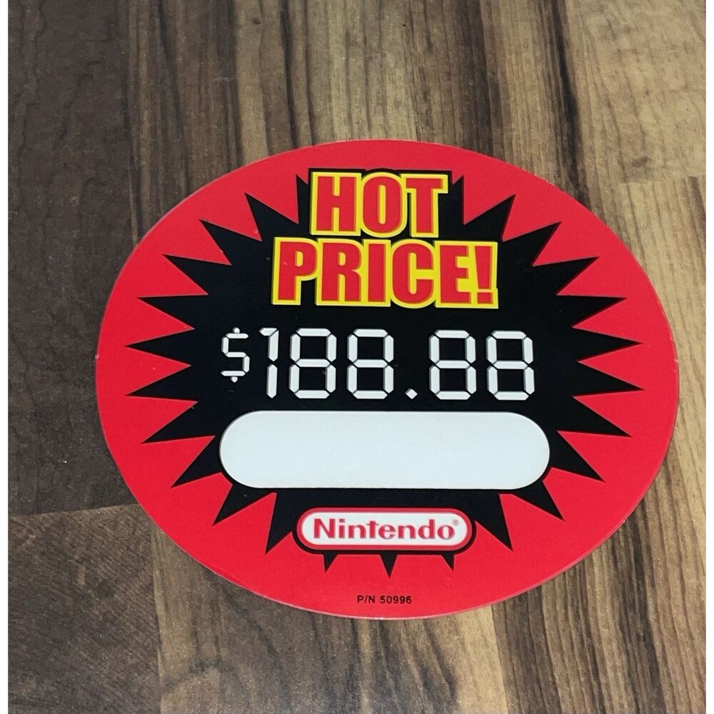 Vintage Nintendo Store Display Sign Hot Price Retro